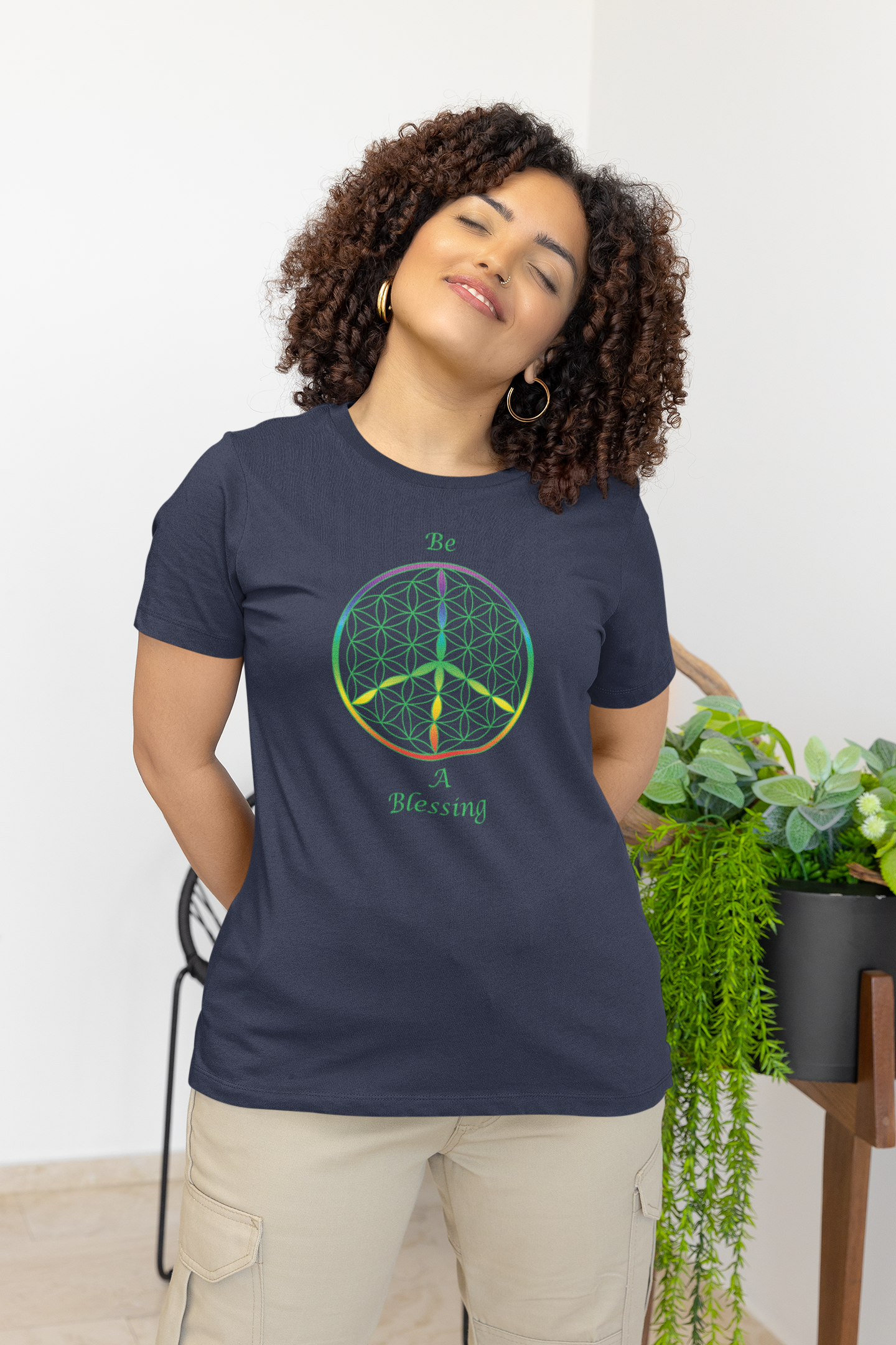 Be A Blessing Tee (front, green text)