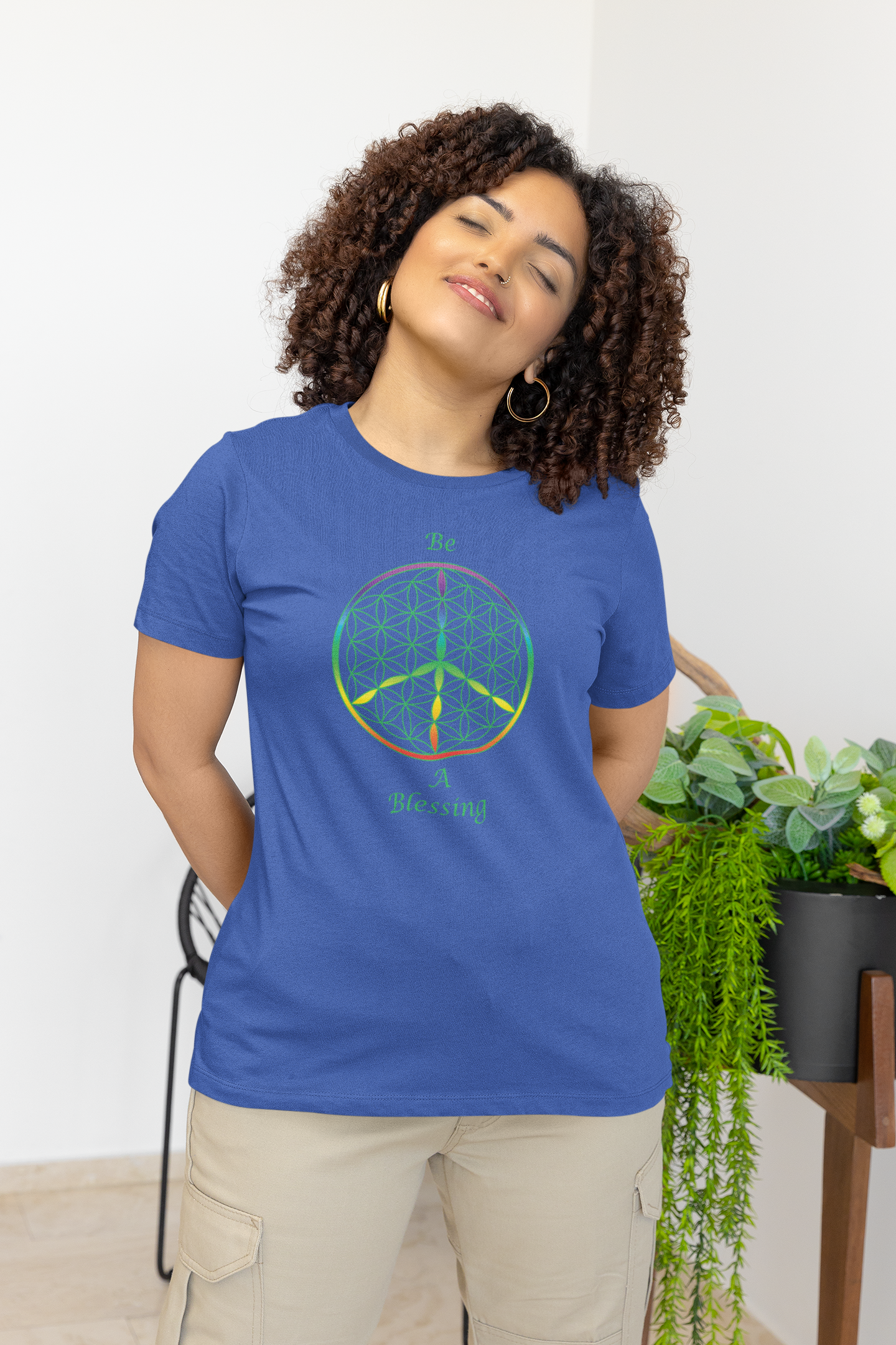 Be A Blessing Tee (front, green text)