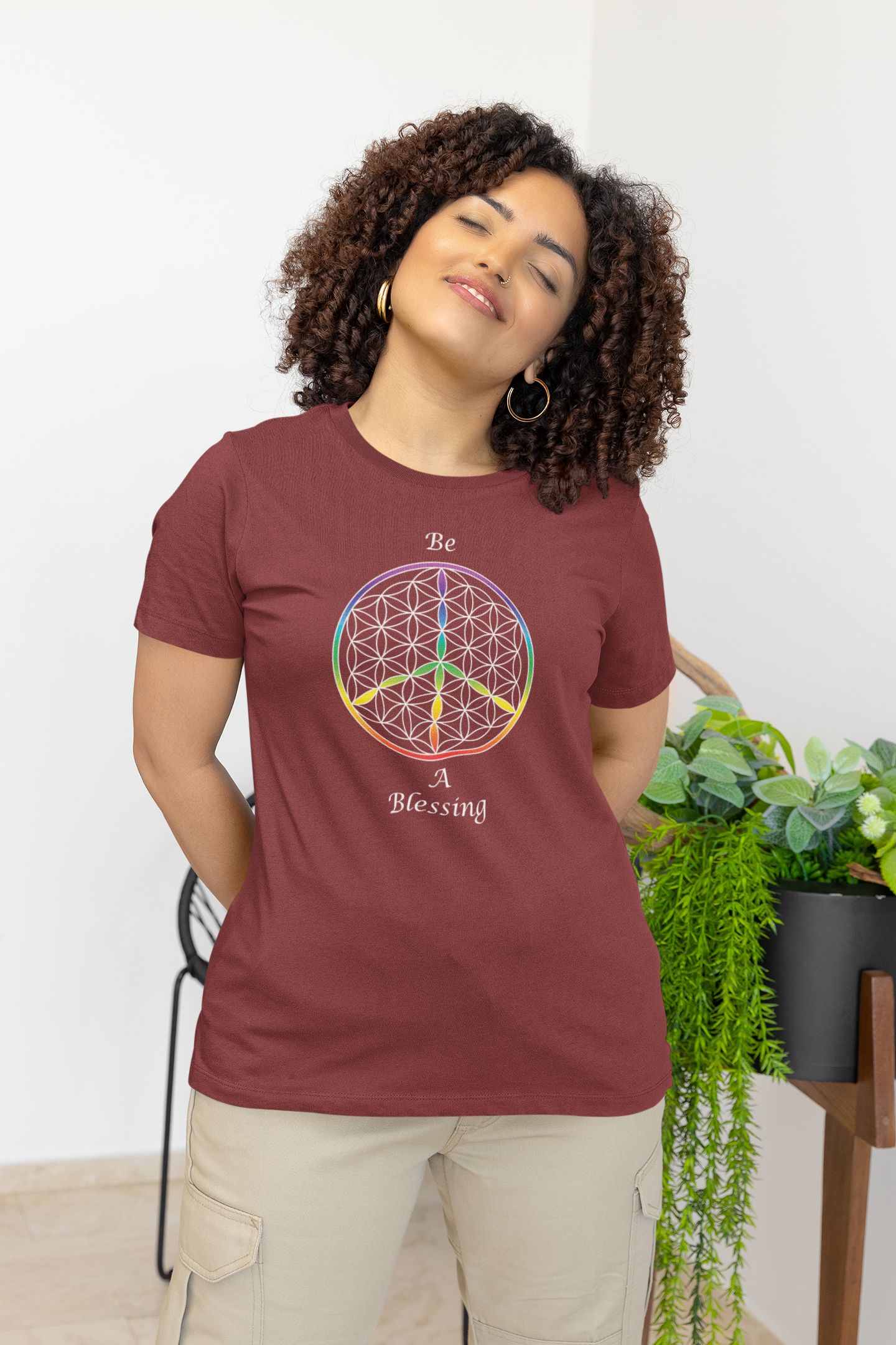 Be A Blessing Tee (front, white text)