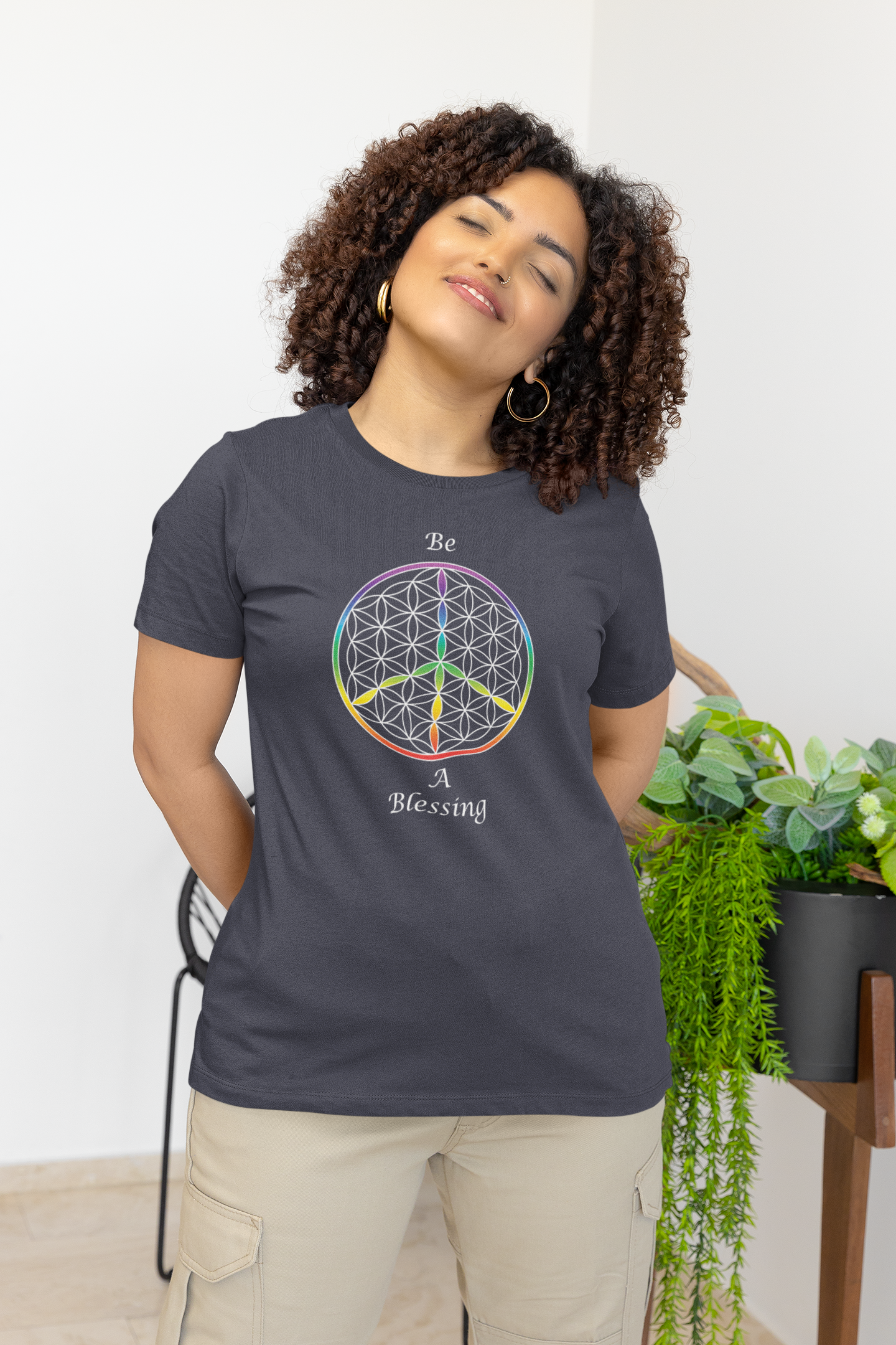 Be A Blessing Tee (front, white text)