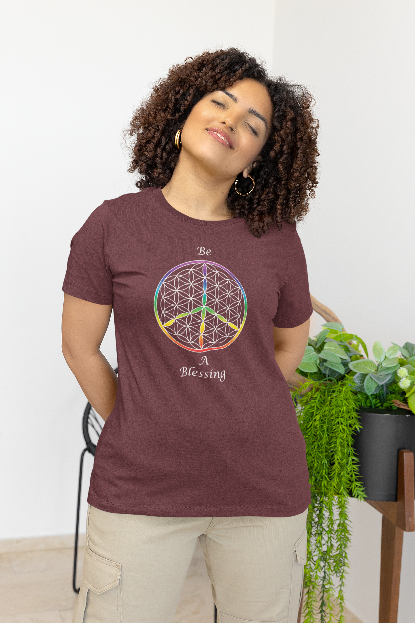 Be A Blessing Tee (front, white text)