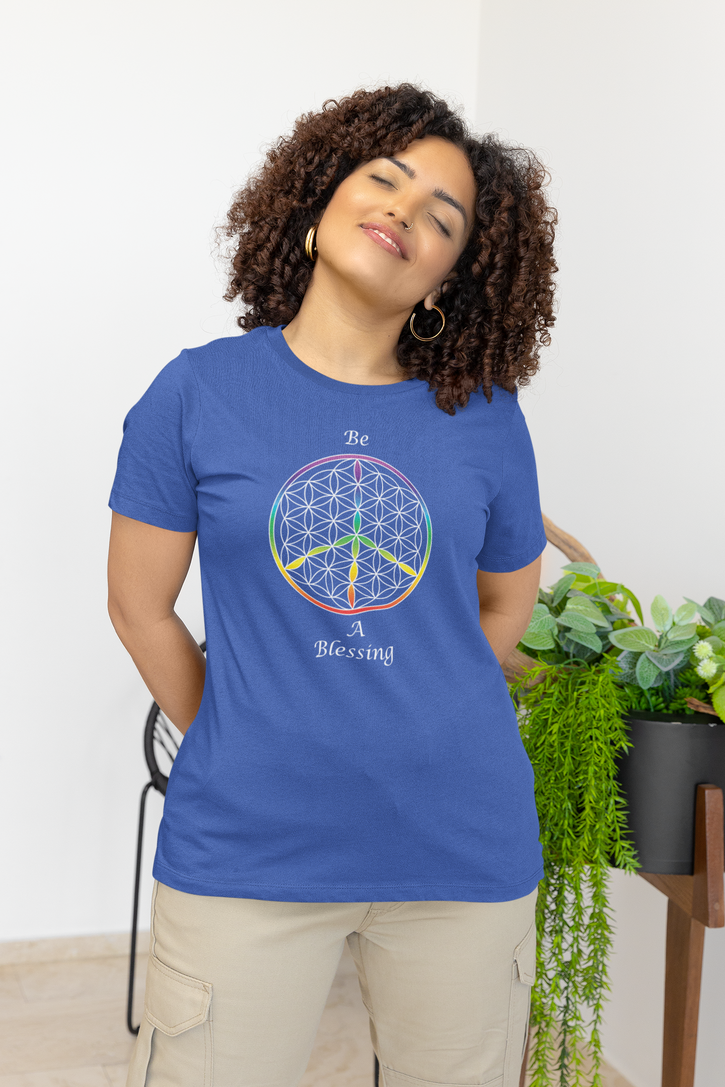 Be A Blessing Tee (front, white text)