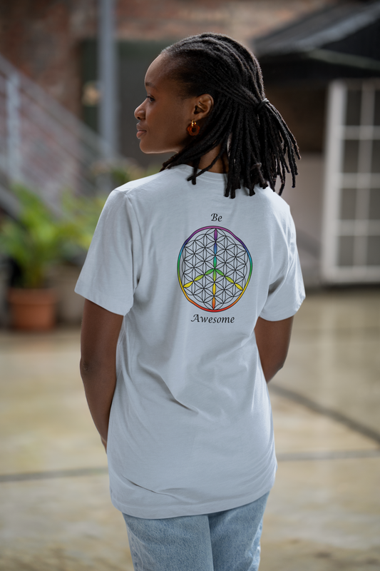 Be Awesome Tee (back, black text)