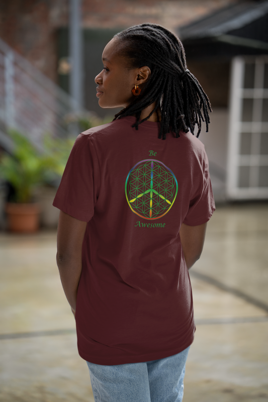 Be Awesome Tee (back, green text)