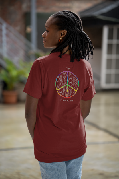 Be Awesome Tee (back, silver text)