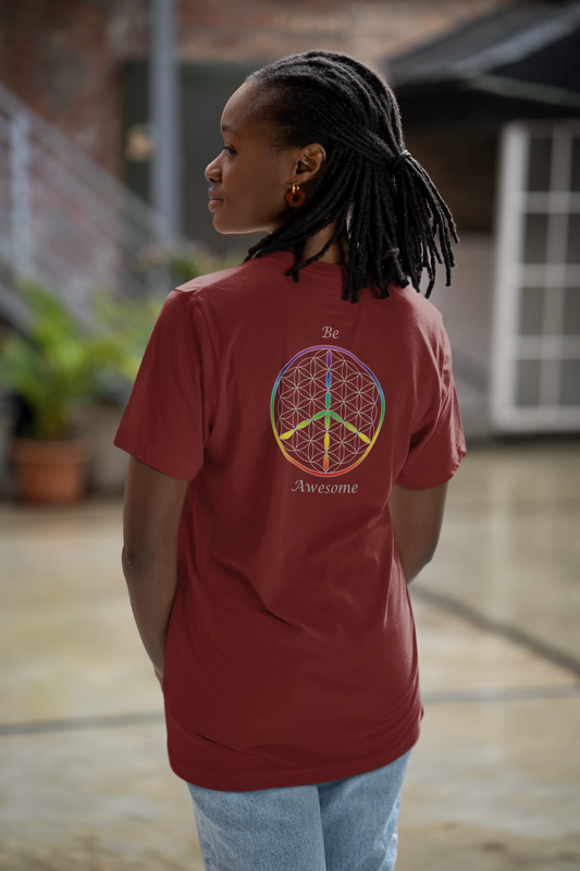 Be Awesome Tee (back, silver text)