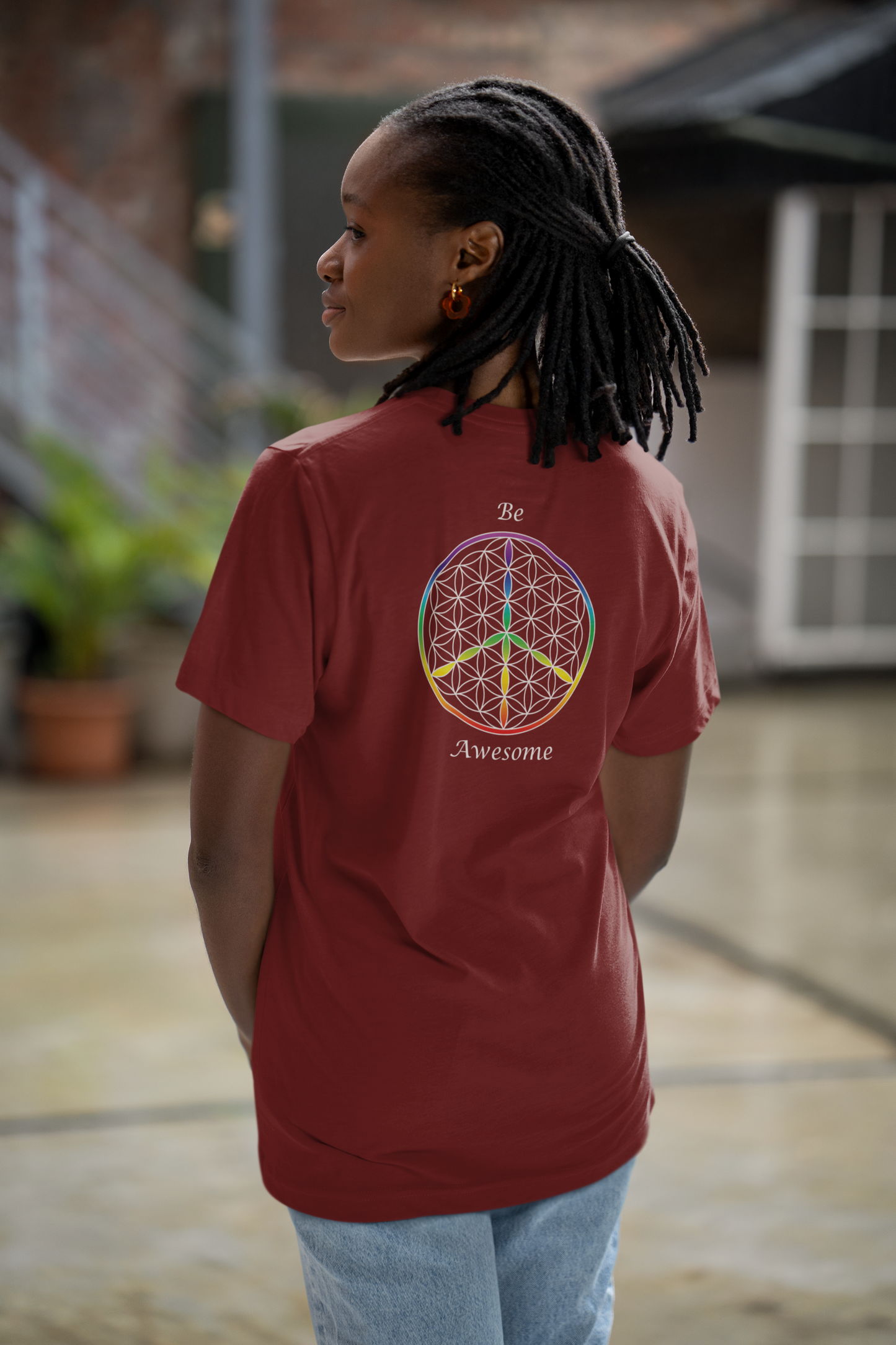Be Awesome Tee (back, white text)
