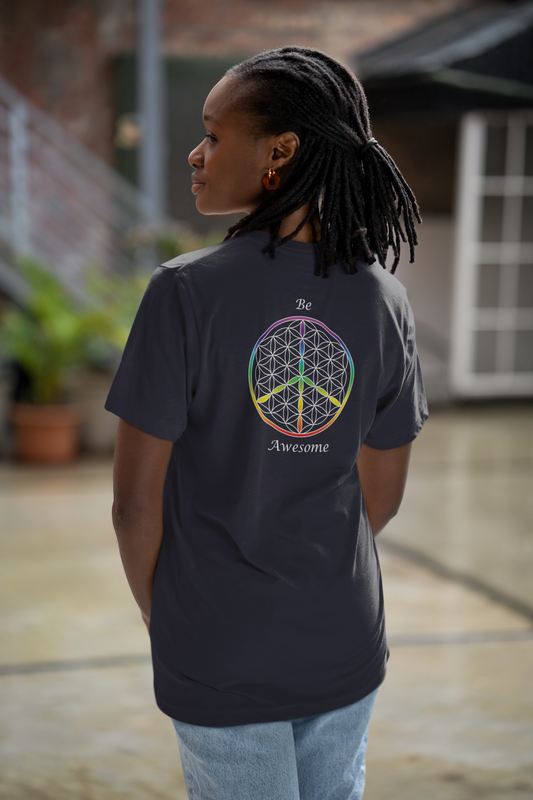 Be Awesome Tee (back, white text)