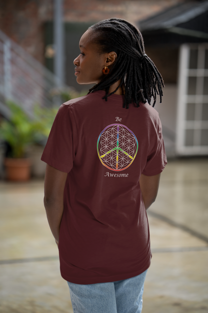Be Awesome Tee (back, white text)