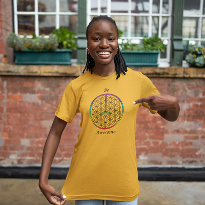 Be Awesome Tee (front, black text)