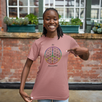Be Awesome Tee (front, black text)