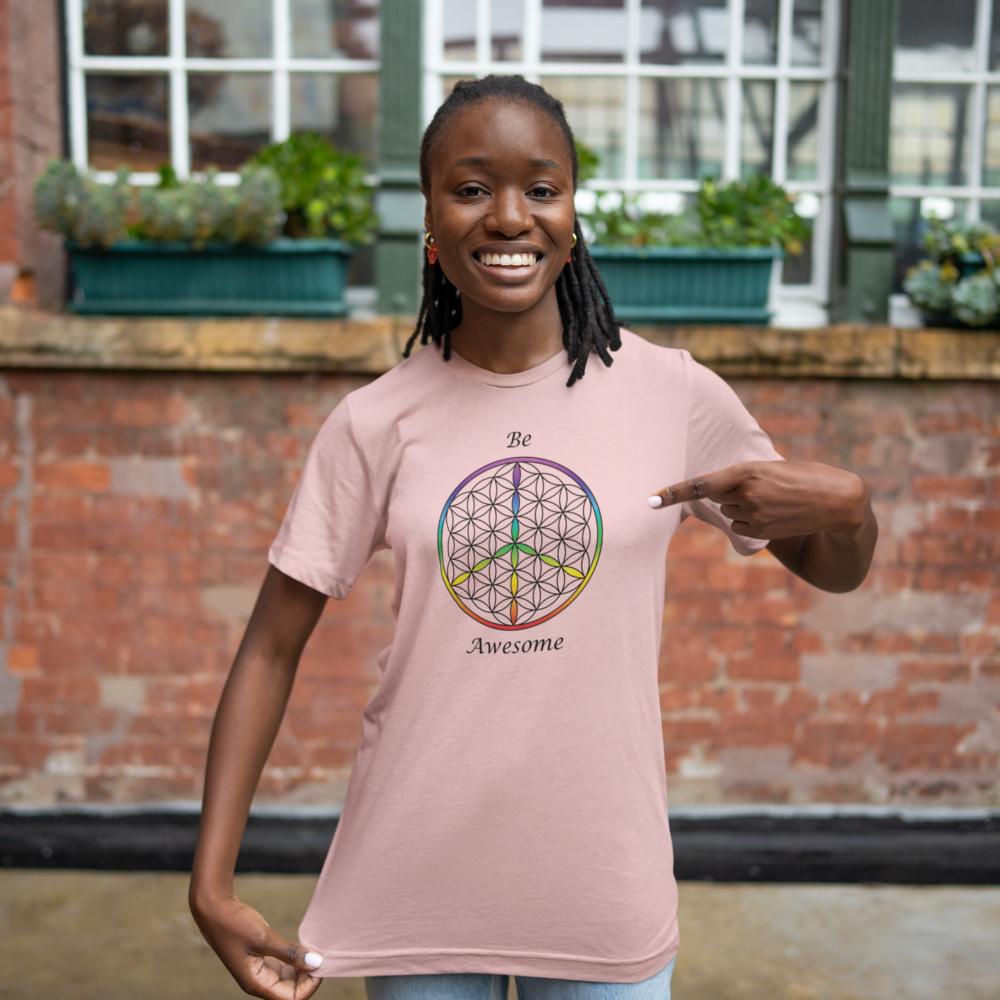 Be Awesome Tee (front, black text)