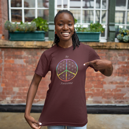 Be Awesome Tee (front, silver text)