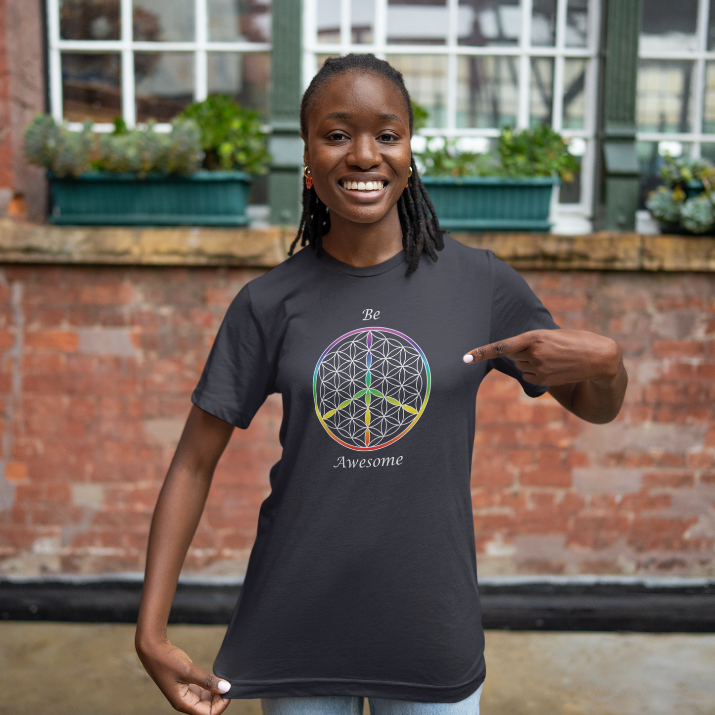 Be Awesome Tee (front, white text)