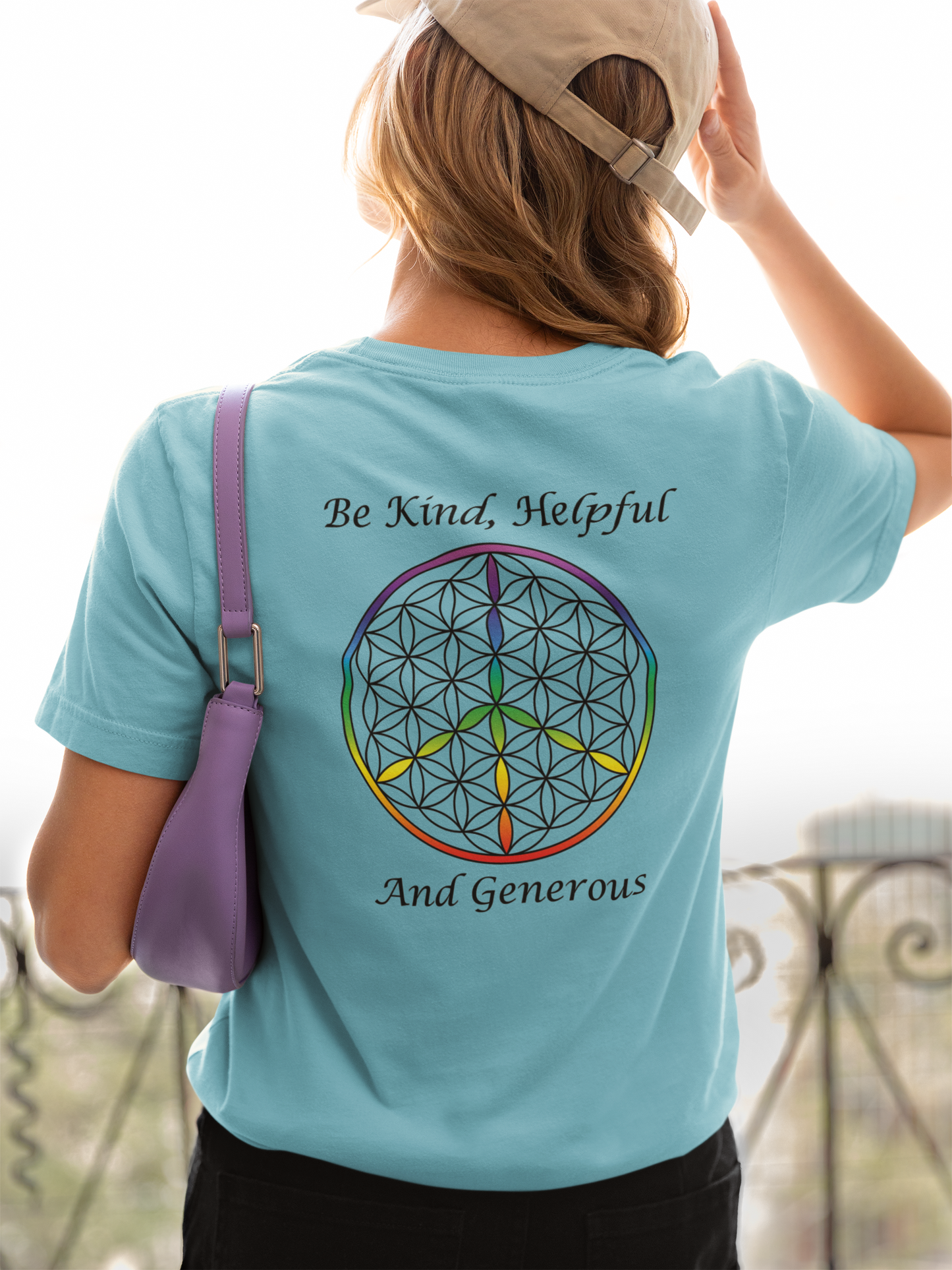 Be Kind, Helpful And Generous Tee (back, black text)