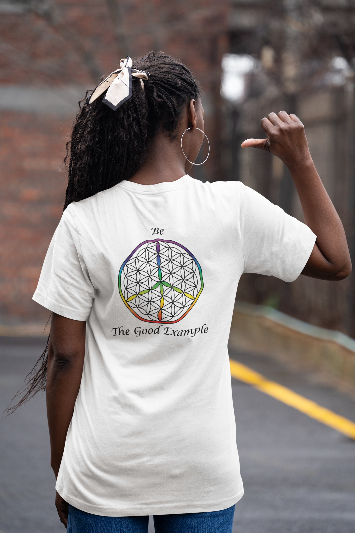 Be The Good Example Tee (back, black text)