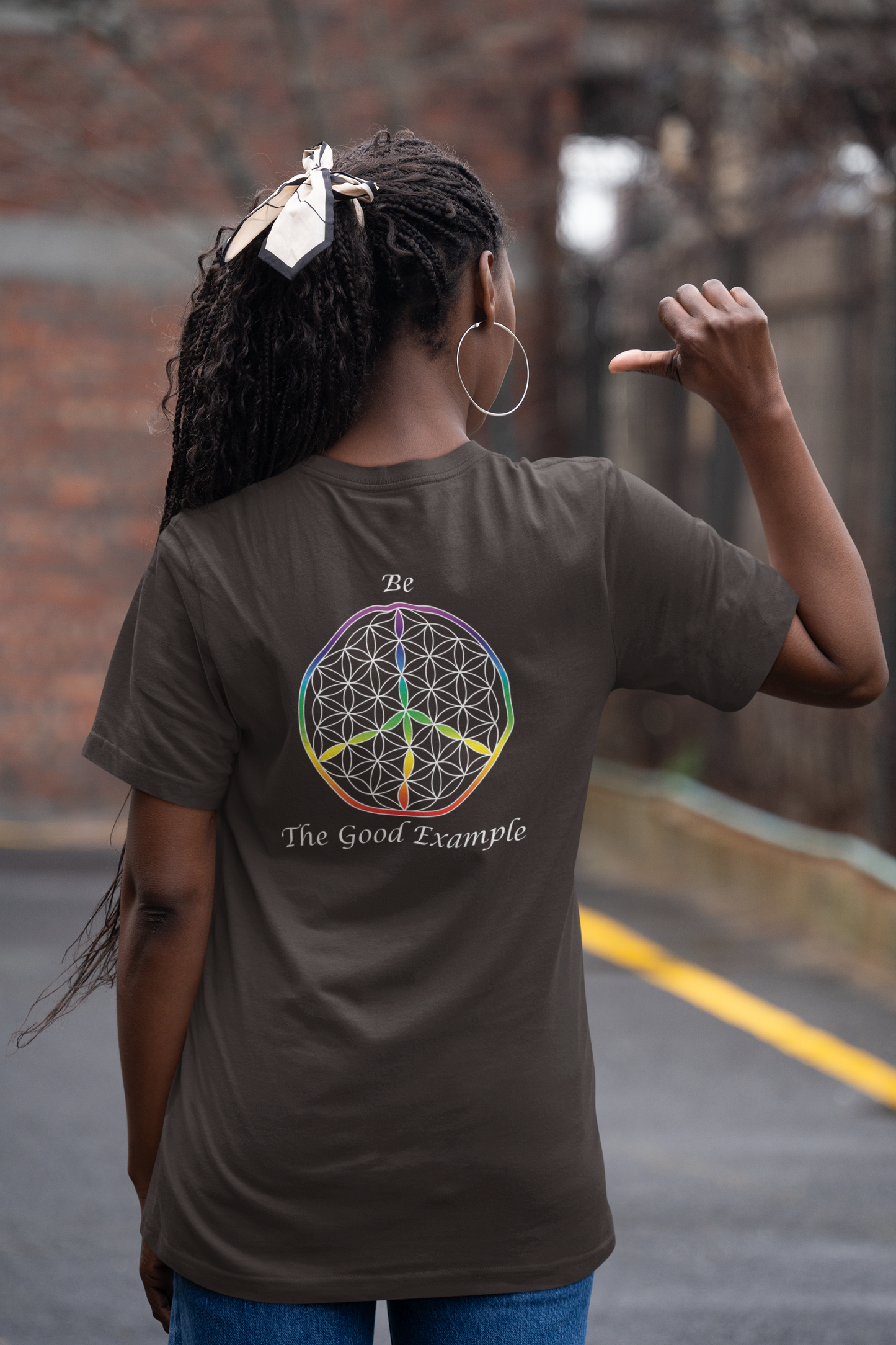 Be The Good Example Tee (back, white text)