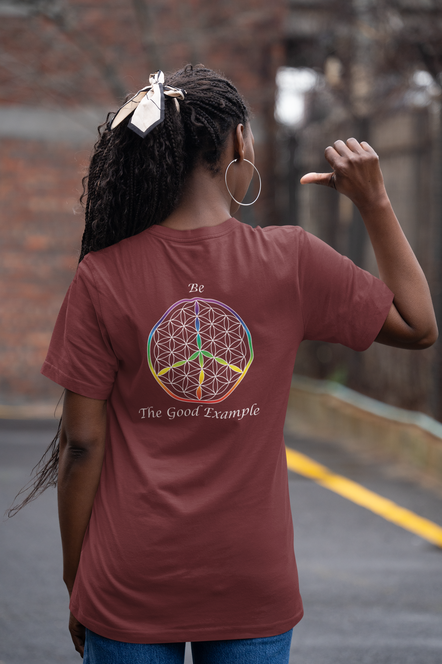 Be The Good Example Tee (back, white text)