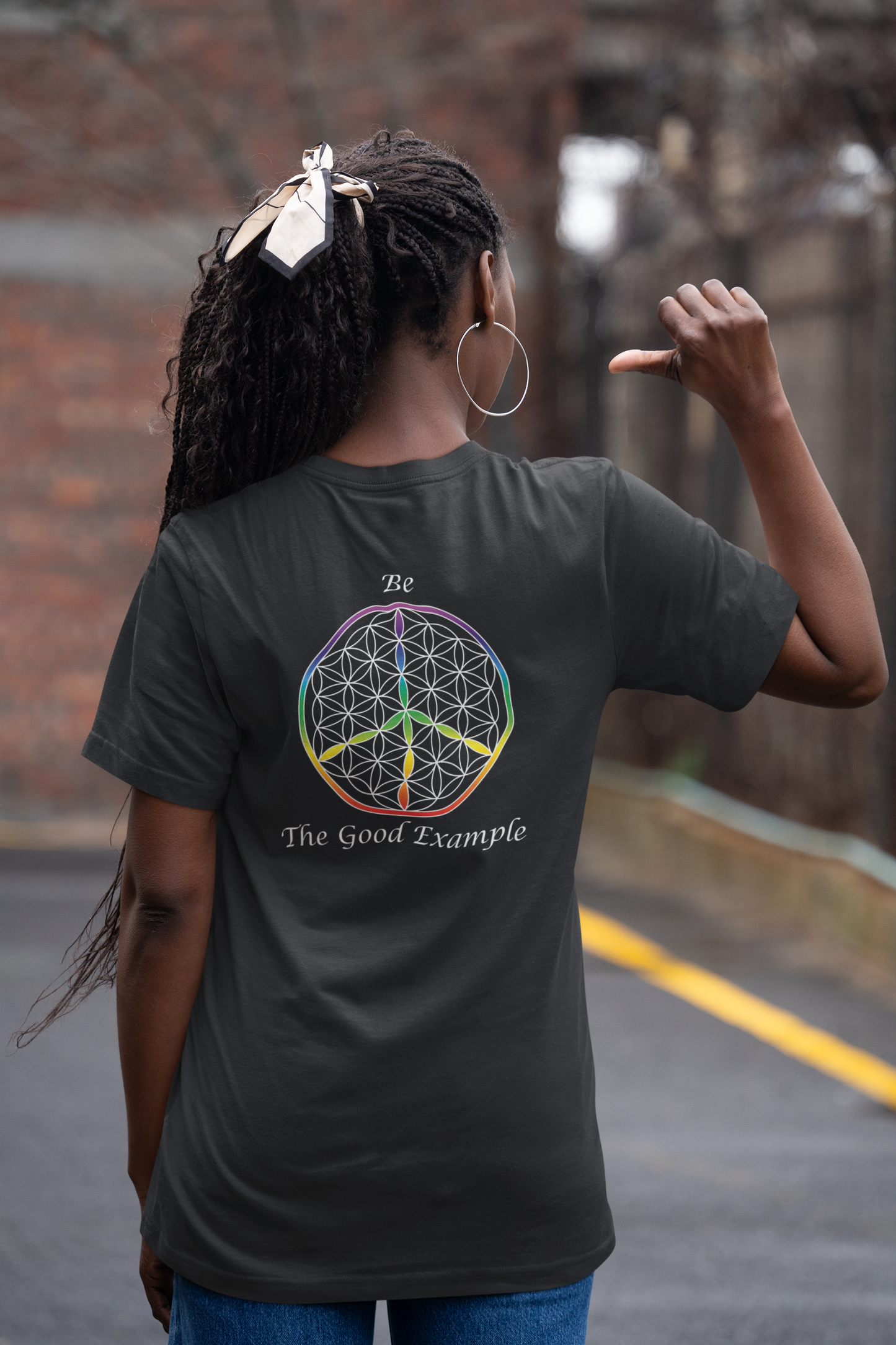 Be The Good Example Tee (back, white text)