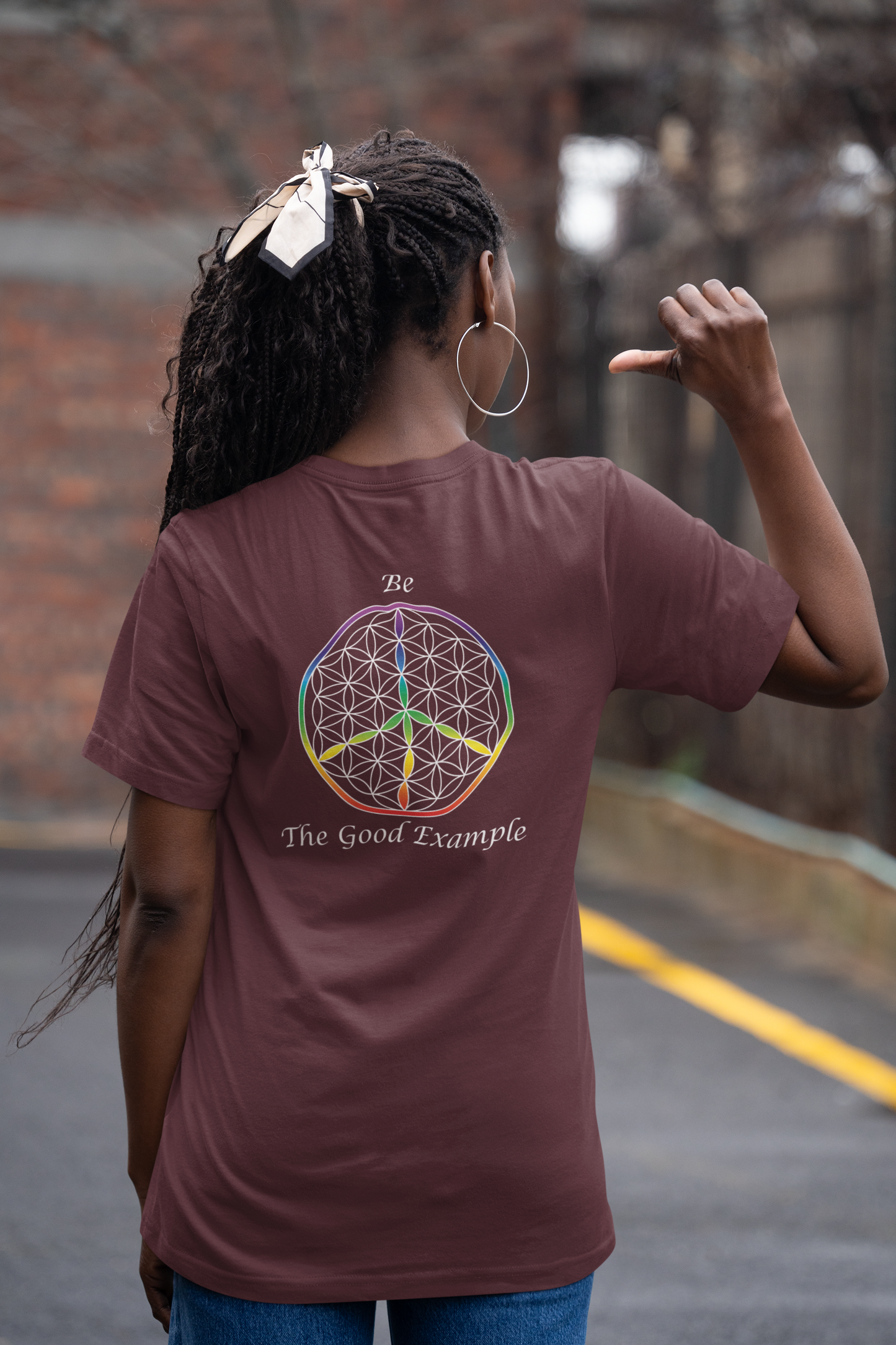 Be The Good Example Tee (back, white text)