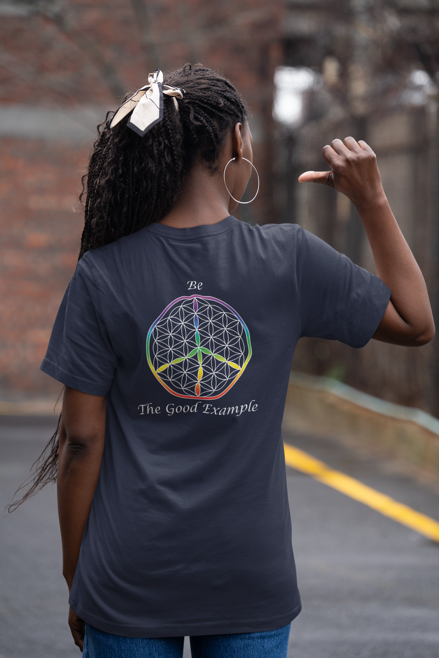 Be The Good Example Tee (back, white text)