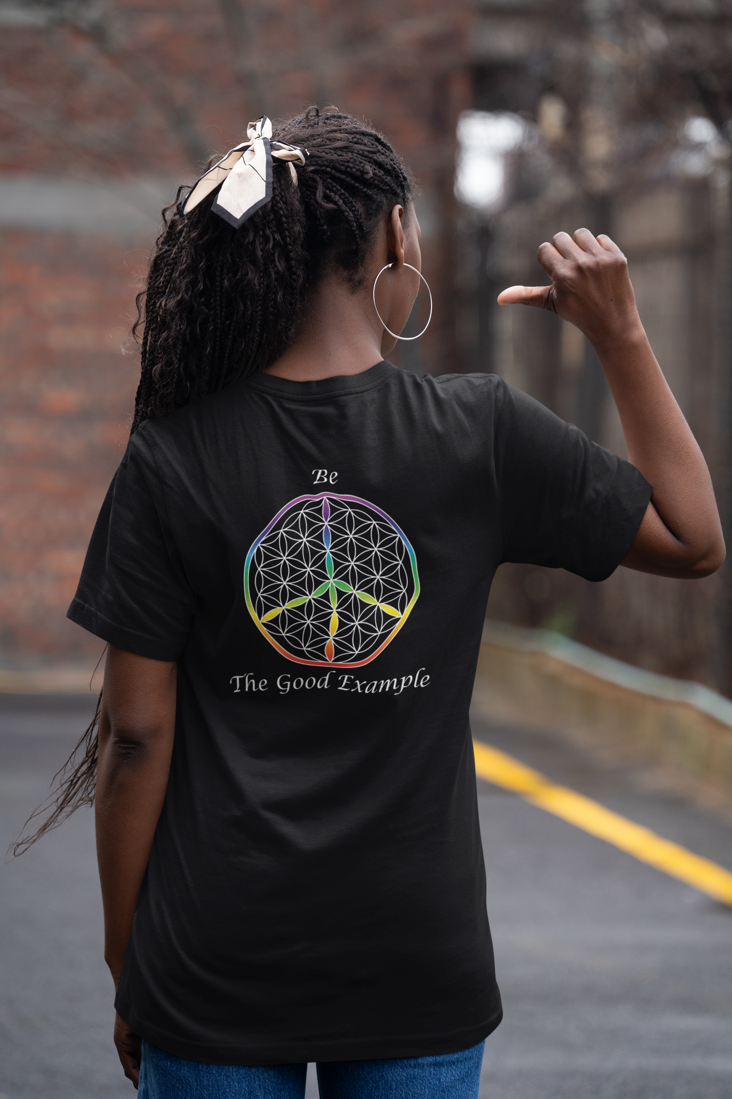 Be The Good Example Tee (back, white text)