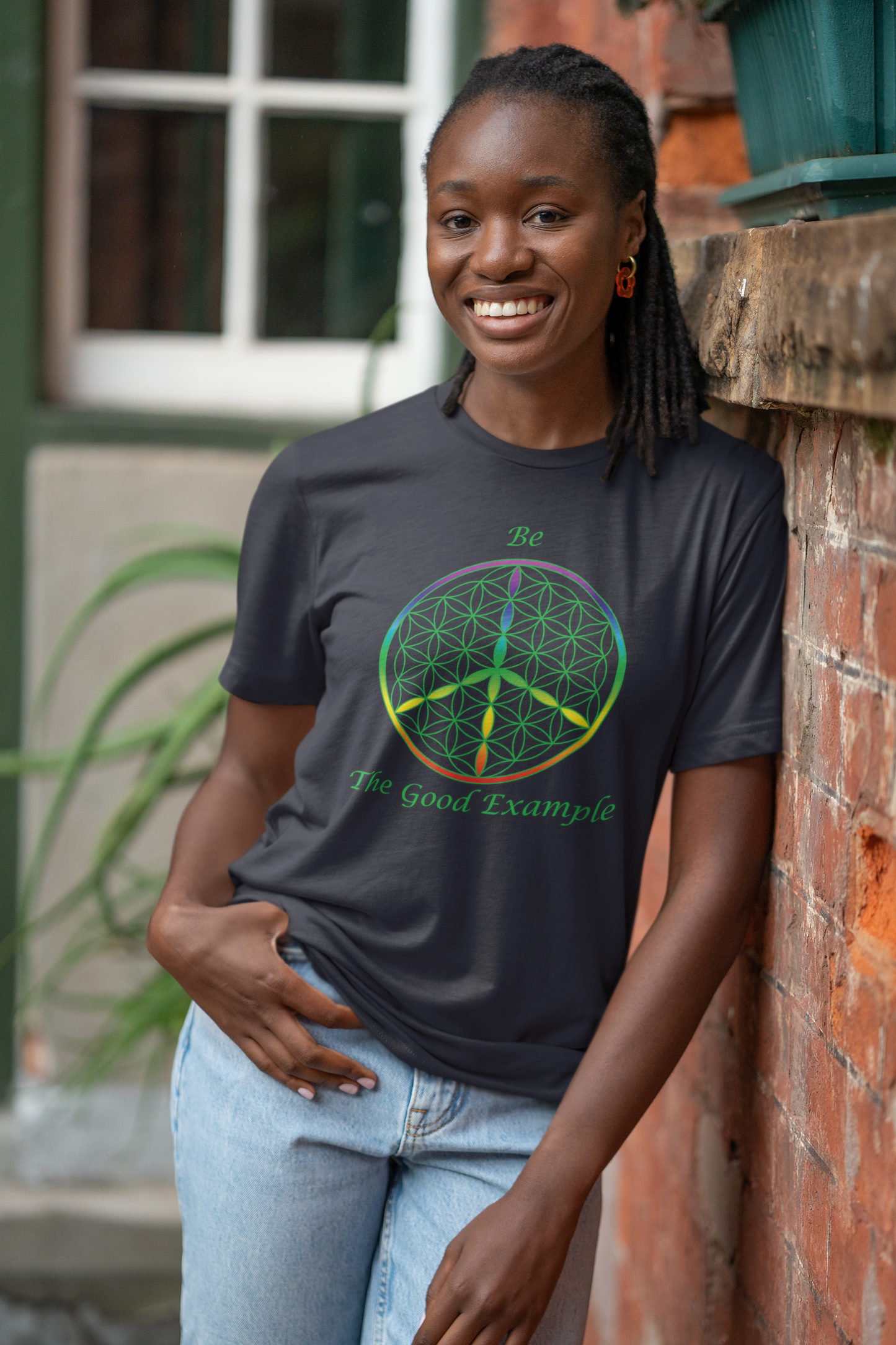 Be the Good Example Tee (front, green text)
