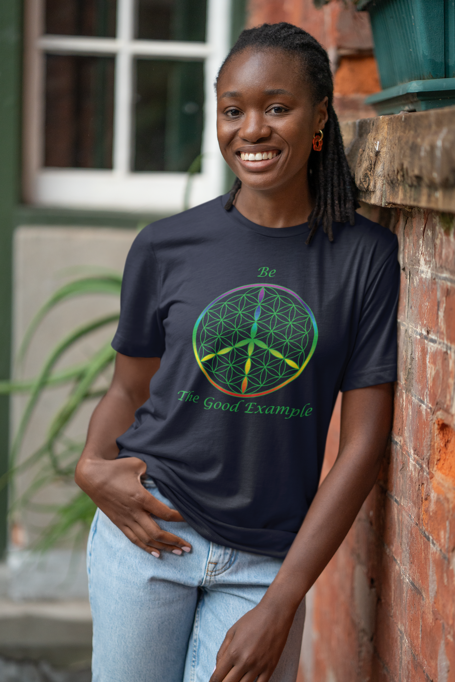 Be the Good Example Tee (front, green text)