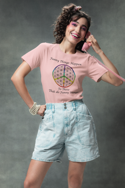 Funny Things Happen Tee (front, black text)