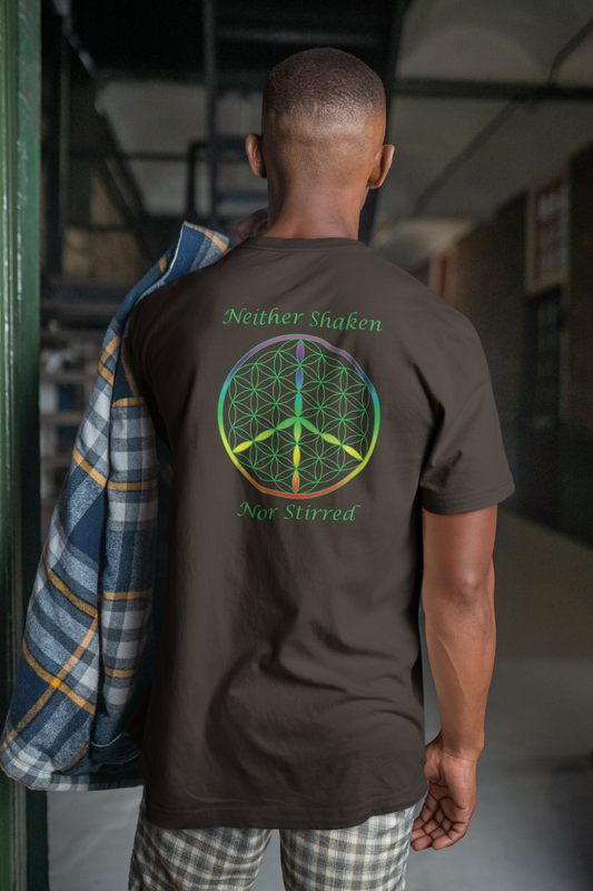 Neither Shaken Nor Stirred Tee (back, green text)