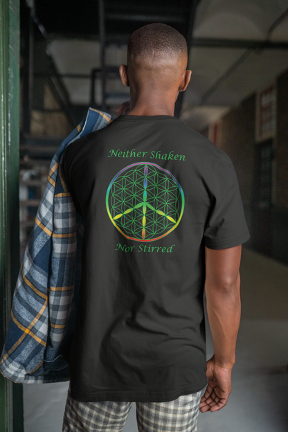 Neither Shaken Nor Stirred Tee (back, green text)