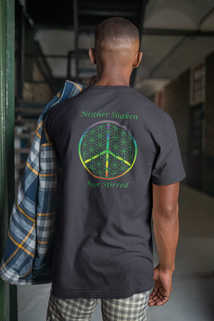 Neither Shaken Nor Stirred Tee (back, green text)