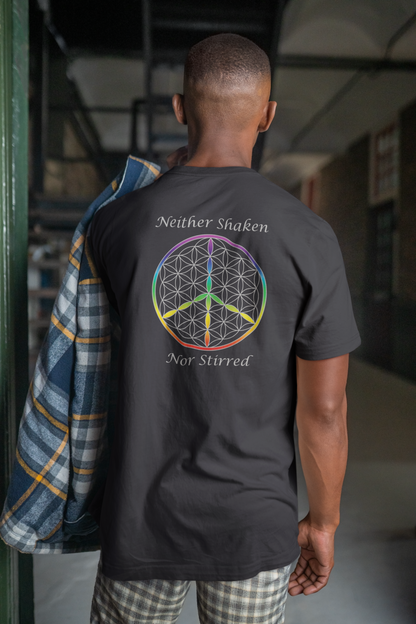 Neither Shaken Nor Stirred Tee (back, silver text)
