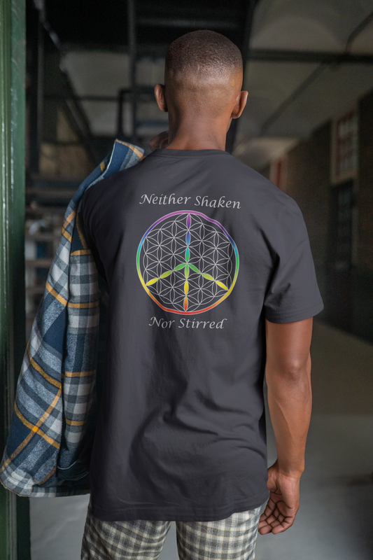 Neither Shaken Nor Stirred Tee (back, silver text)