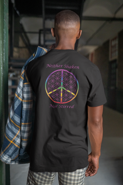 Neither Shaken Nor Stirred Tee (back, violet text)