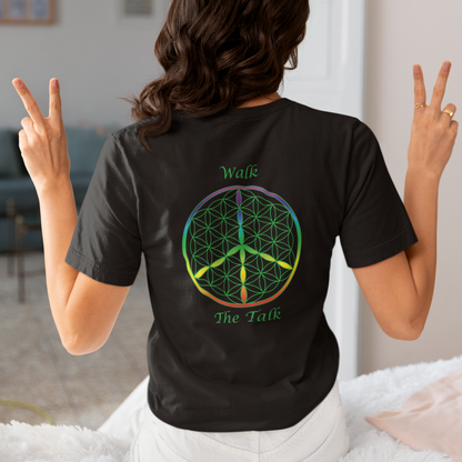 Walk The Talk Tee (back, green text)