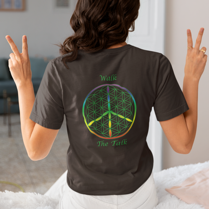Walk The Talk Tee (back, green text)