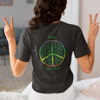 Walk The Talk Tee (back, green text)