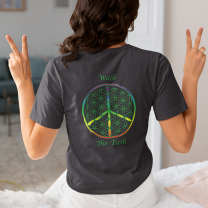 Walk The Talk Tee (back, green text)