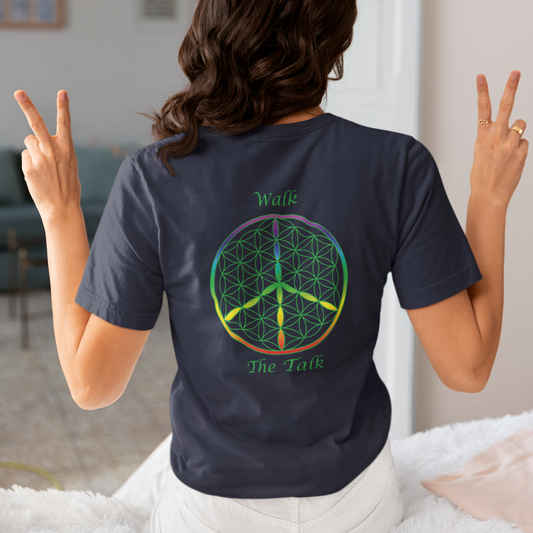 Walk The Talk Tee (back, green text)