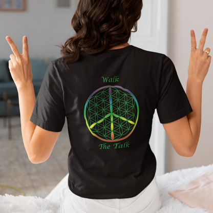 Walk The Talk Tee (back, green text)