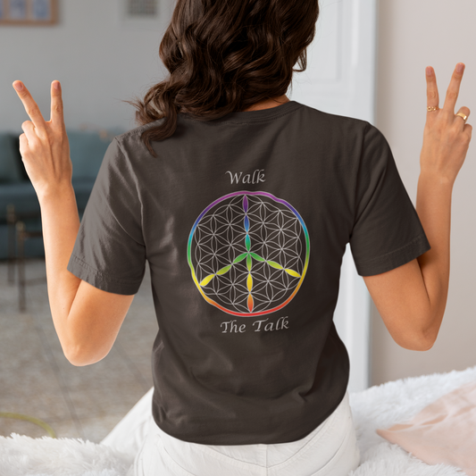 Walk The Talk Tee (back, silver text)