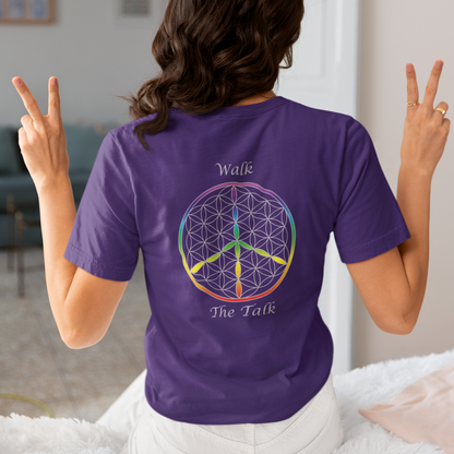 Walk The Talk Tee (back, silver text)