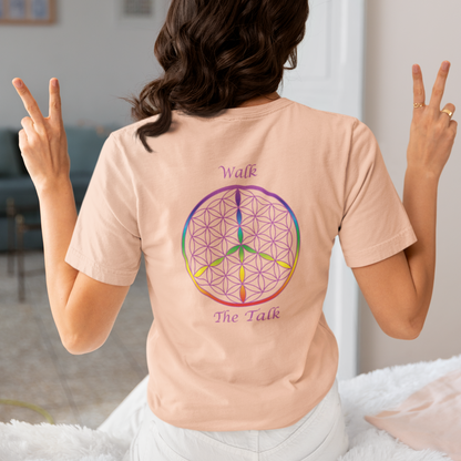 Walk The Talk Tee (back, violet text)