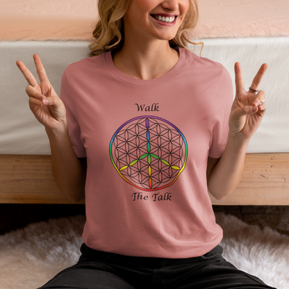 Walk The Talk Tee (front, black text)