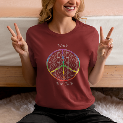 Walk The Talk Tee (front, silver text)
