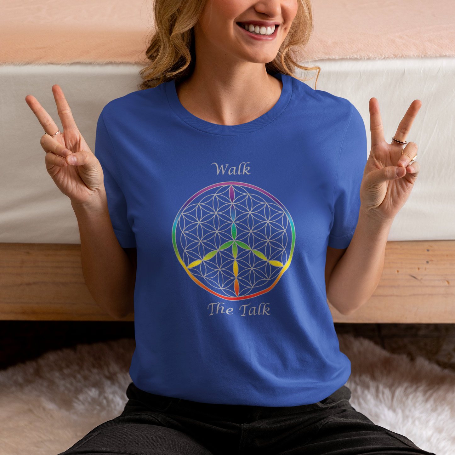 Walk The Talk Tee (front, silver text)